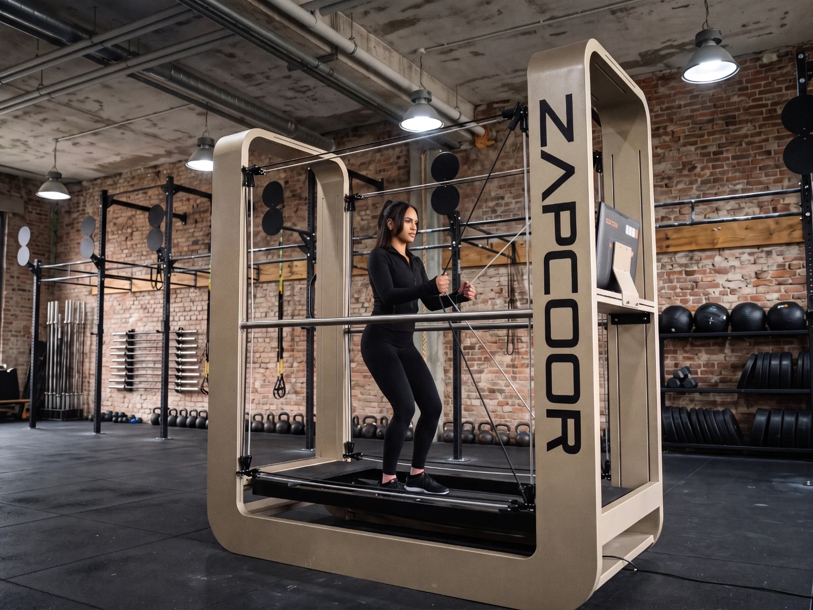 Athletin trainiert mit den Seilen des ZAPCOOR in einer CrossFit Box